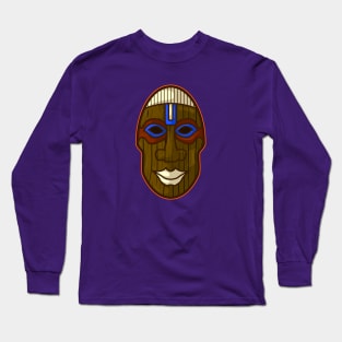 Ancient african aboriginal mask design Long Sleeve T-Shirt